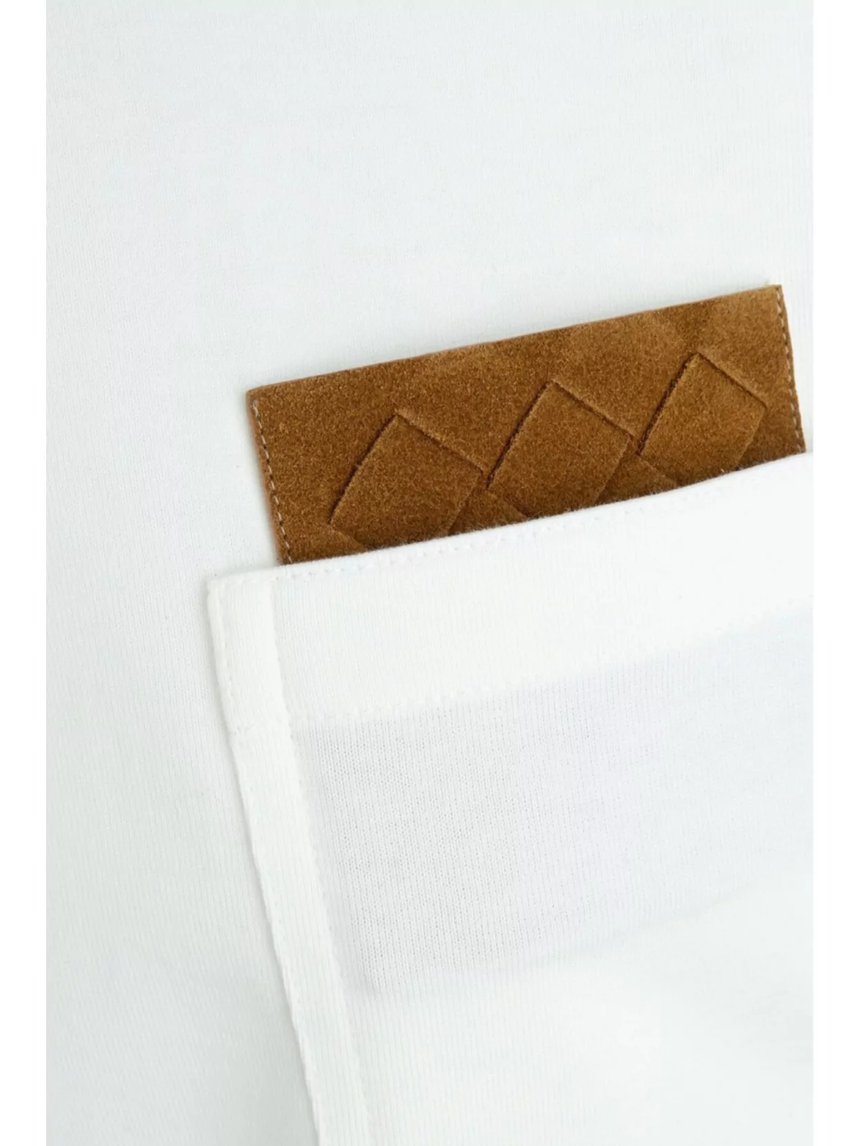 Bottega Veneta Pima Cotton Pocket T-shirt With Intrecciato Suede Patch