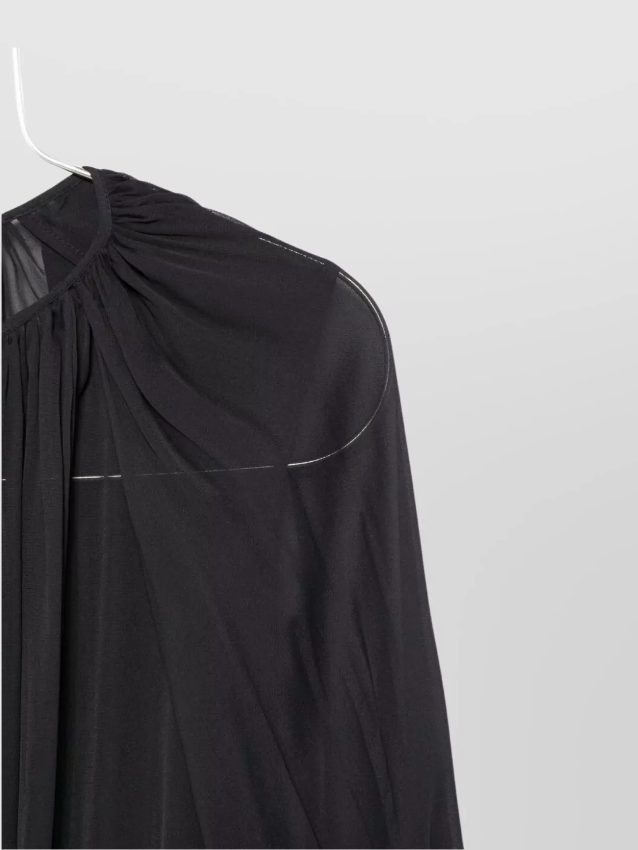 Semicouture Long Sleeve Sheer Pleated Top