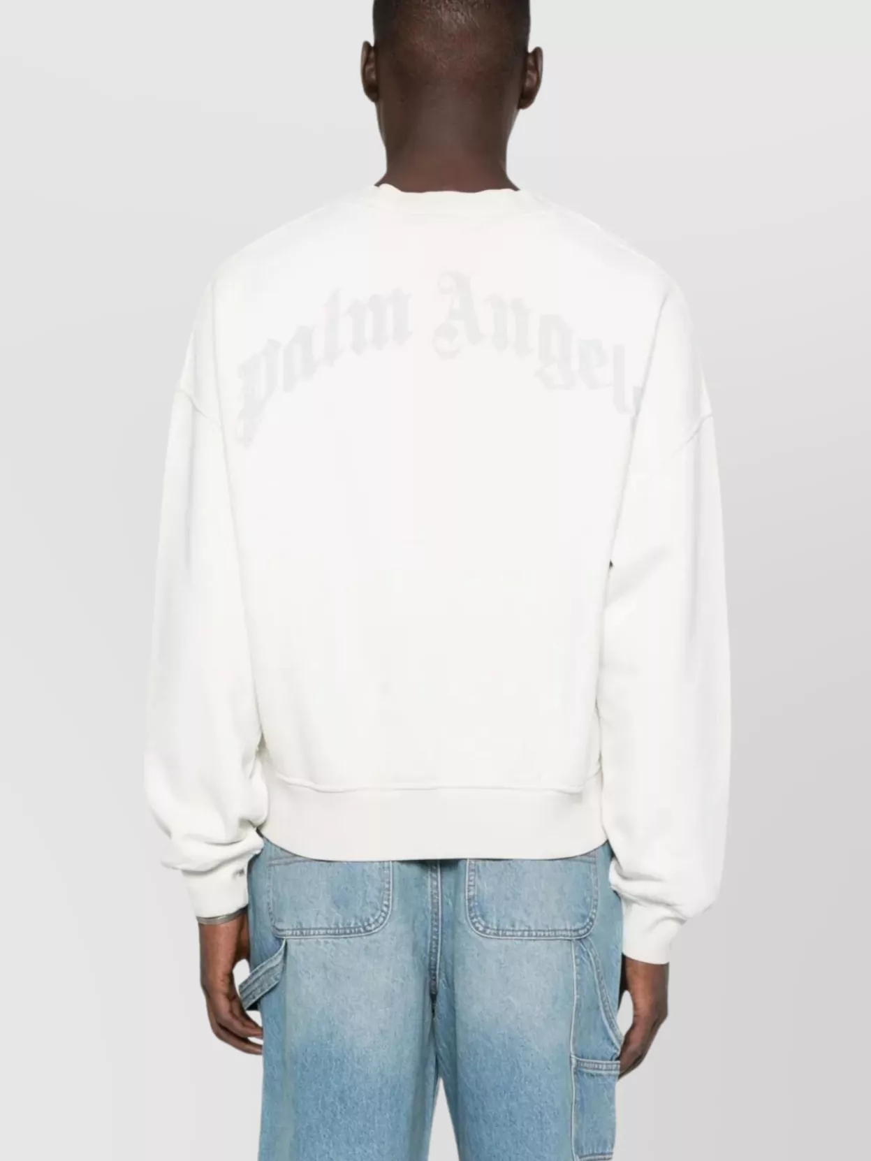 Palm Angels Loose Collar Crew Sweater Logo