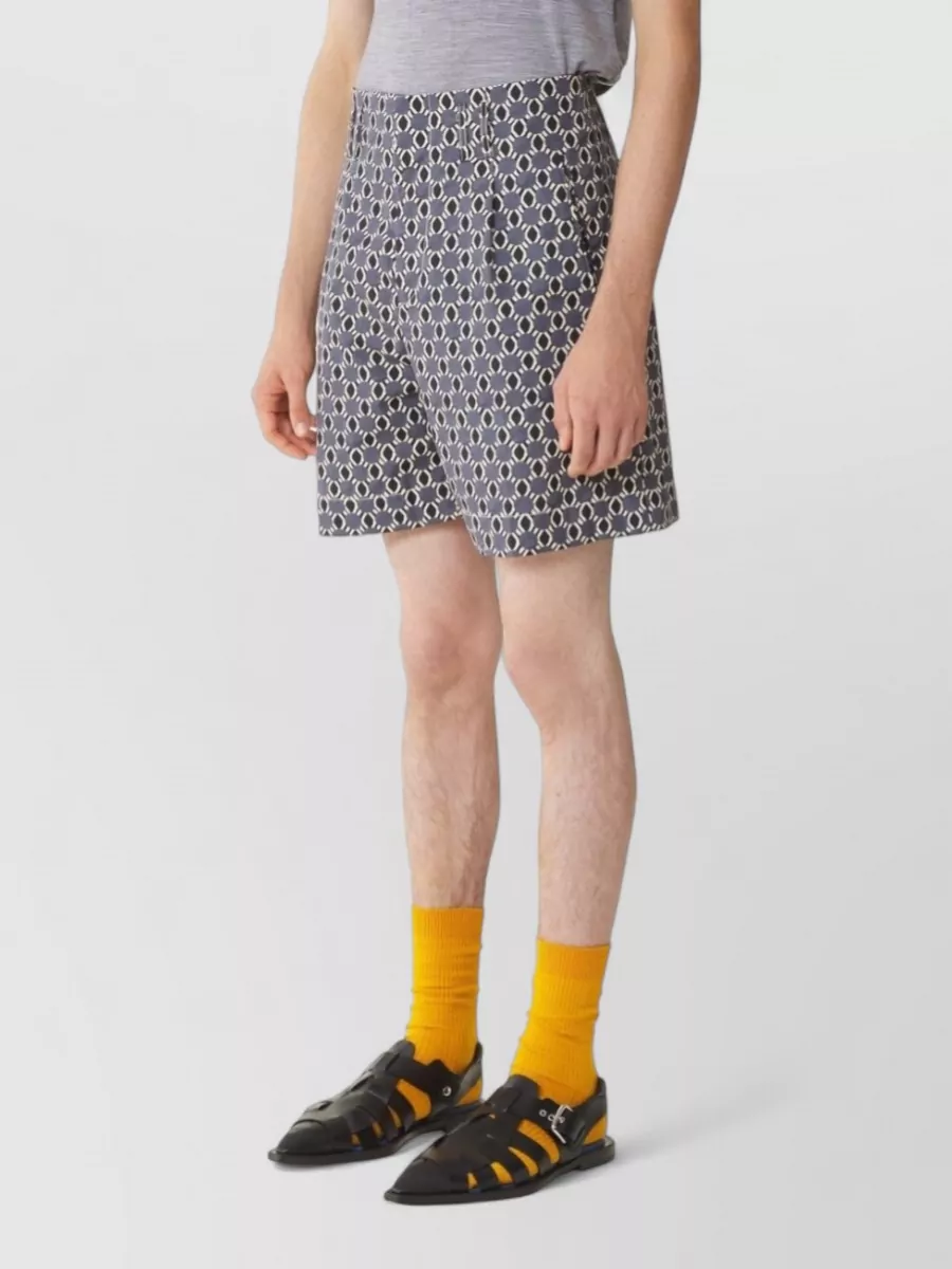 Lanvin Geometric-Print Tailored Shorts