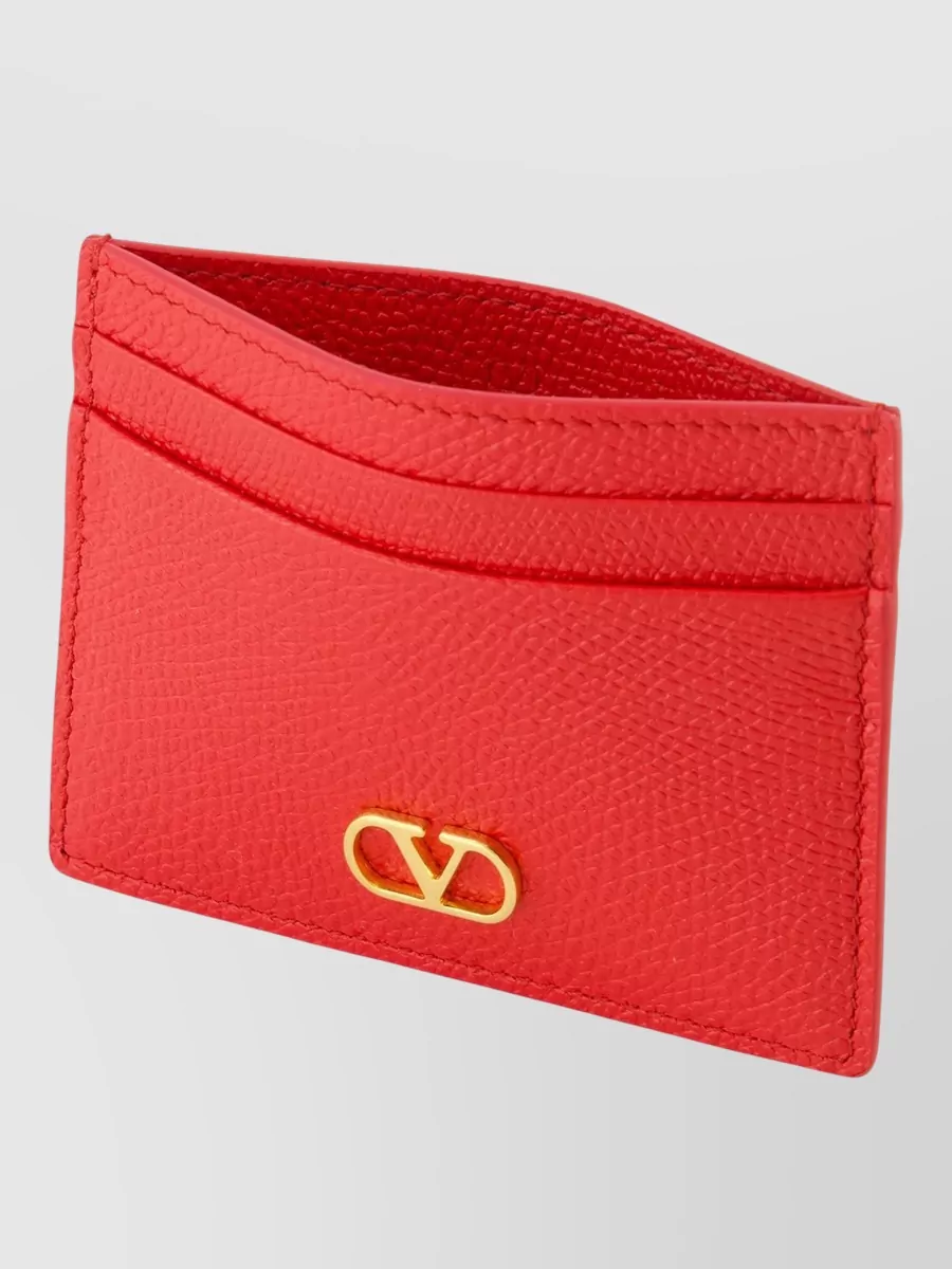 Valentino Cardholder Vlogo Signature Textured Finish
