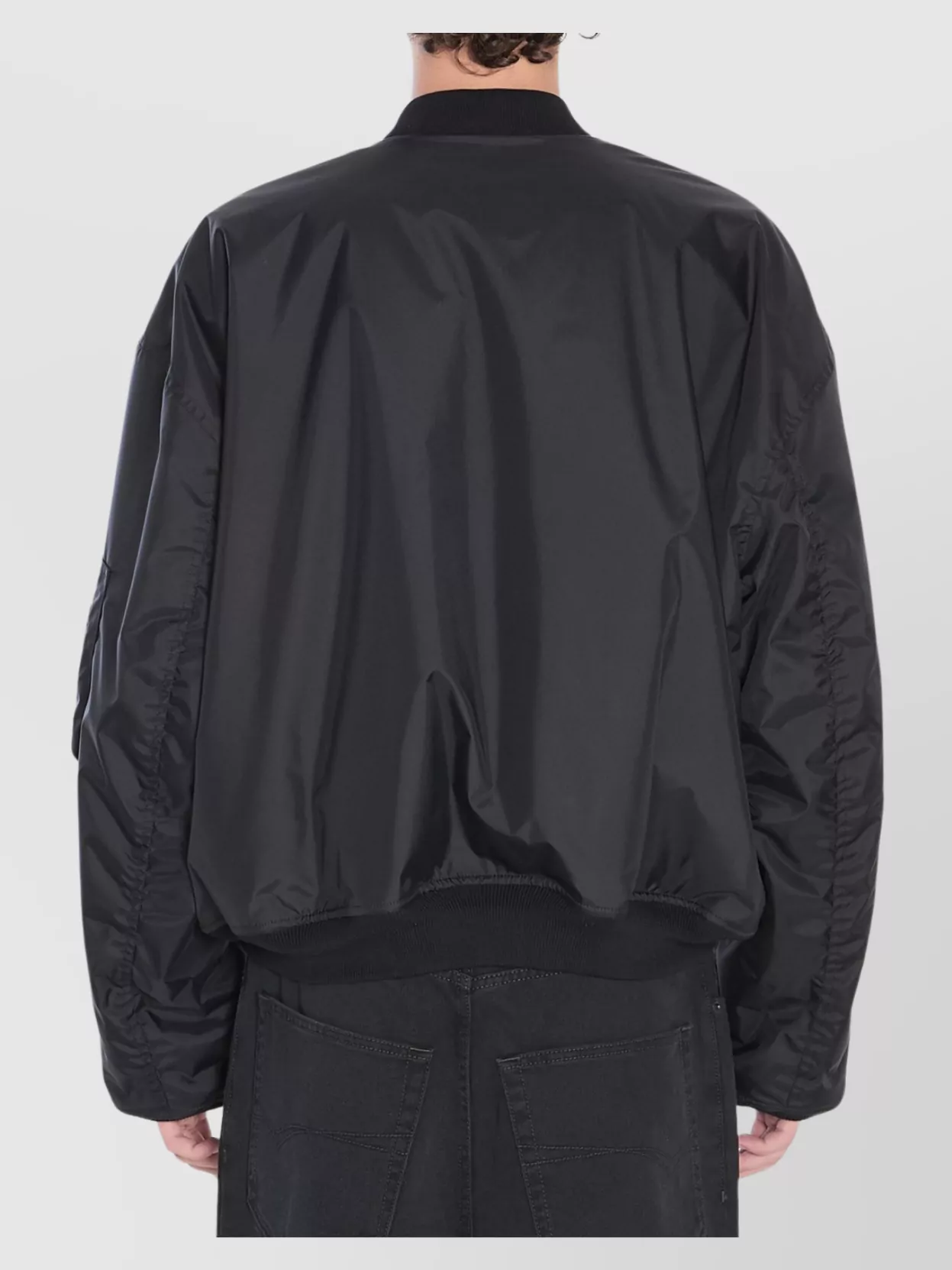 Balenciaga Oversize Ribbed Trims Sleeve Pocket