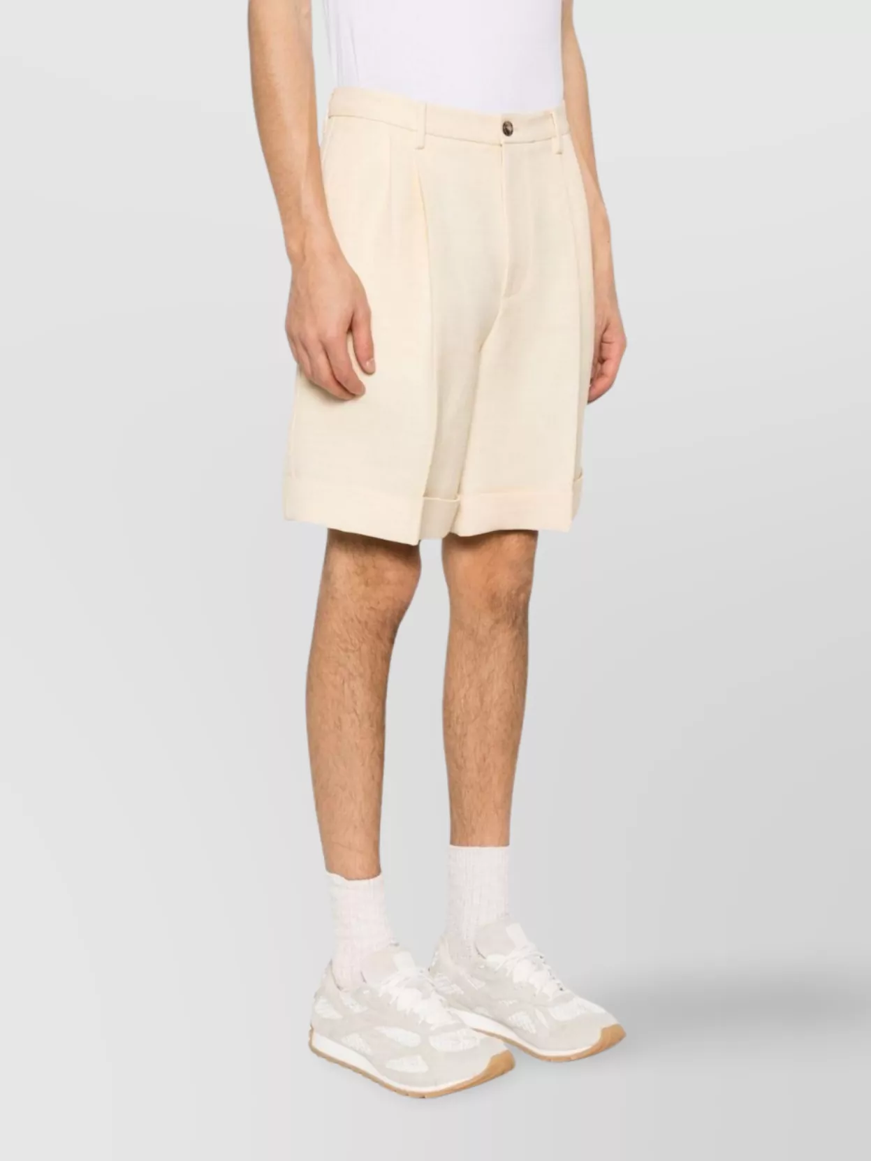 Valentino Bermuda Shorts In Natural Fiber