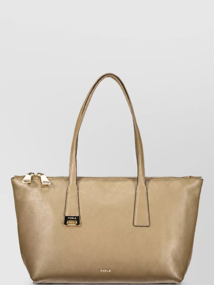 Furla leather tote bag