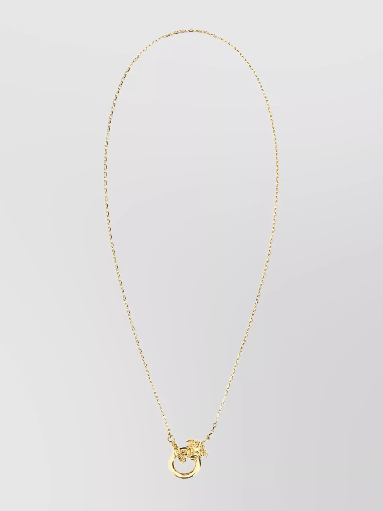 Shop Versace Metal Medusa Chain Necklace In Pastel