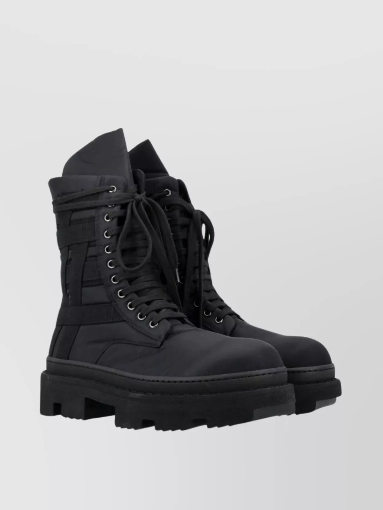 Shop Rick Owens Drkshdw Chunky Sole Nylon Boots With Reinforced Toe