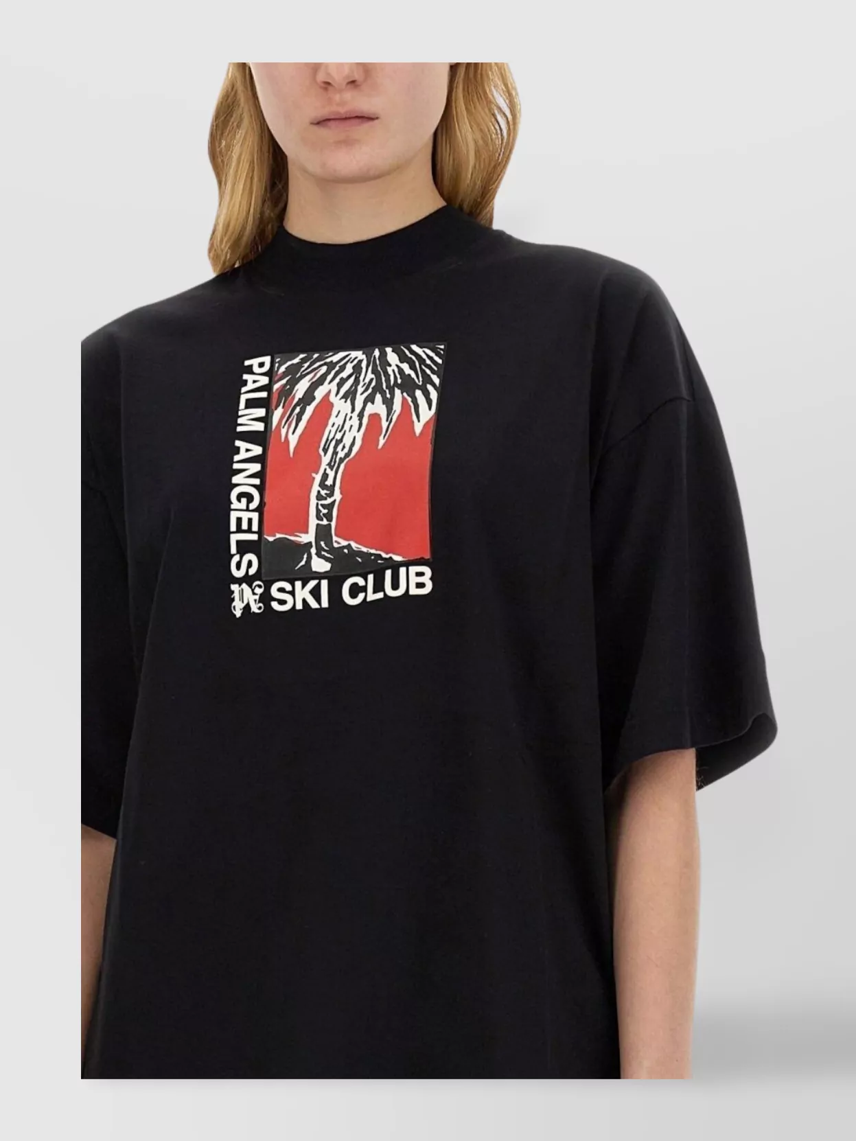 Palm Angels Soft Crew Neck Graphic Print T-Shirt