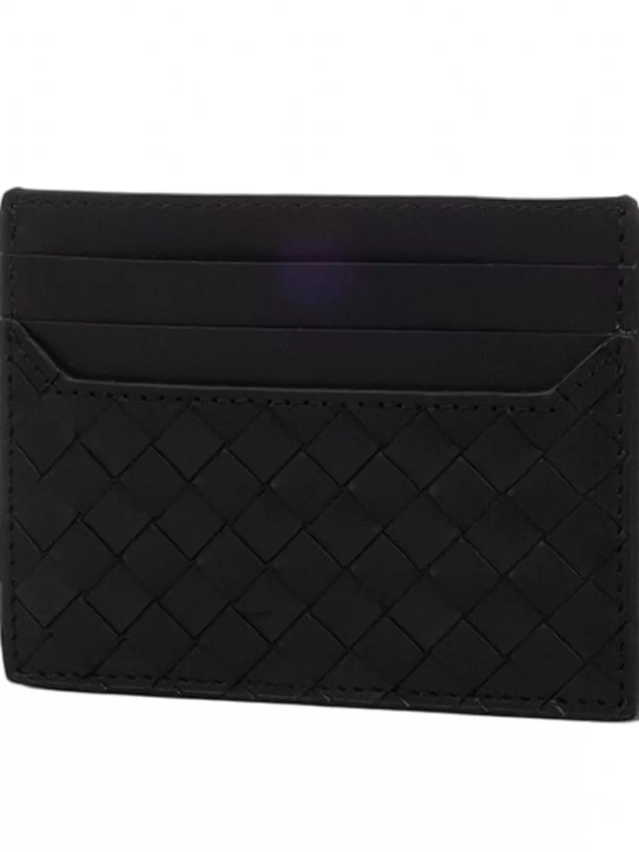 Bottega Veneta Leather Intrecciato Card Holder