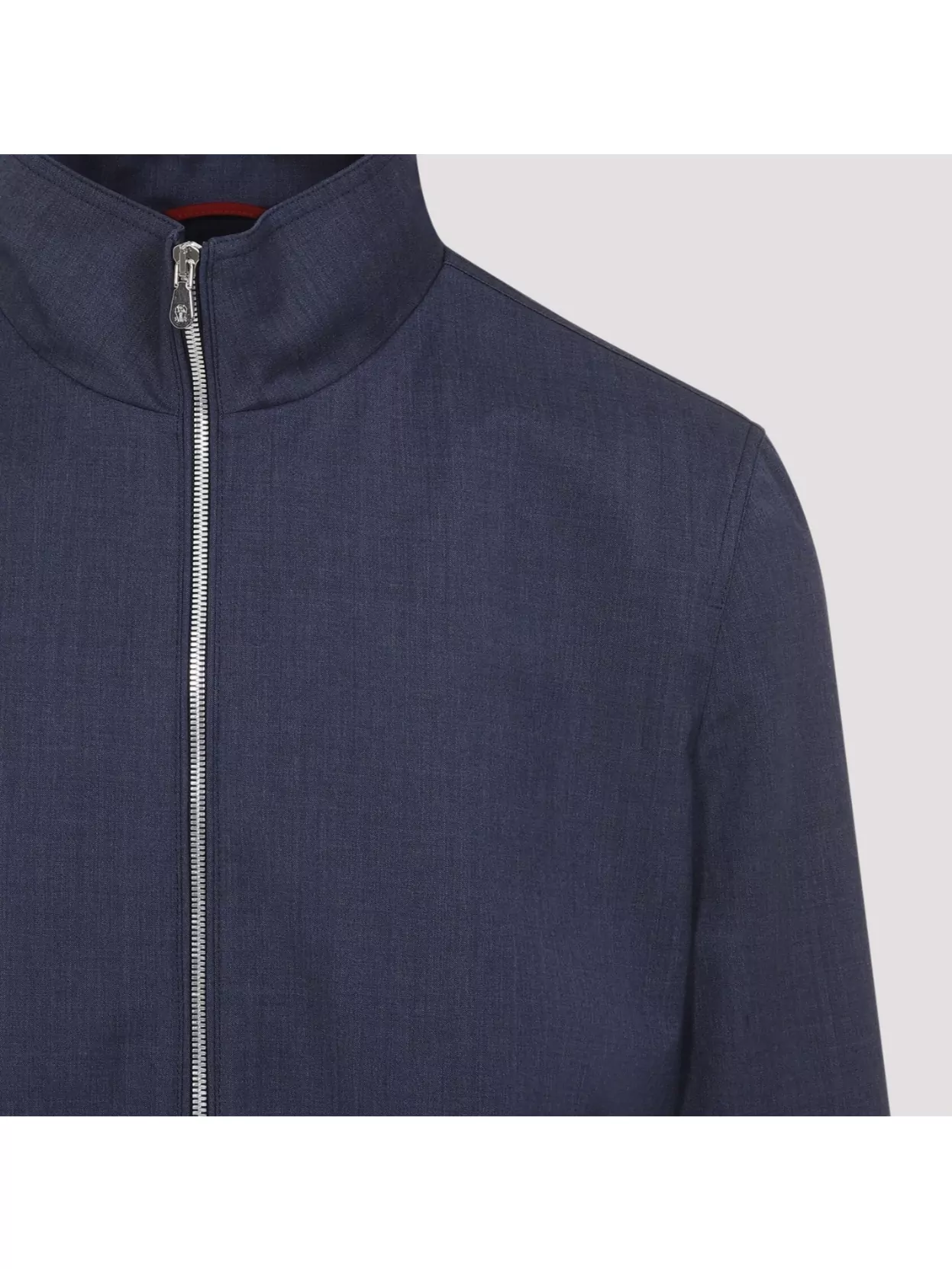 Brunello Cucinelli Cotton-blend Twill Bomber Jacket In Blue