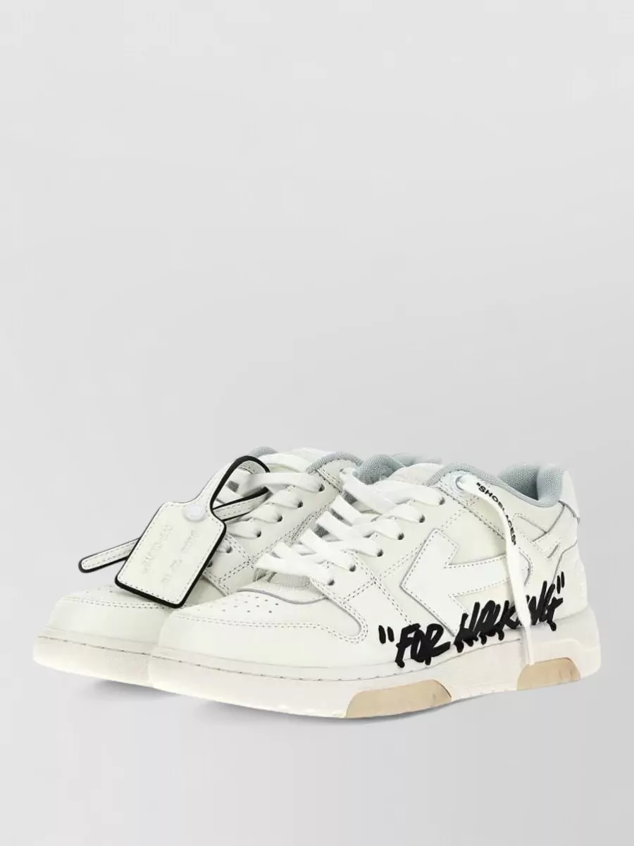 Off-White Leather Low-Top Sneakers