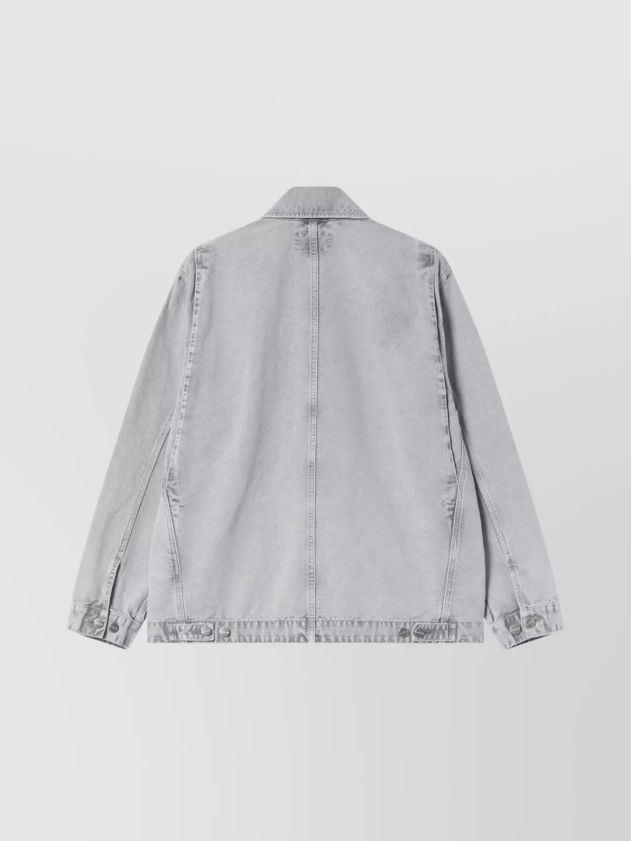 Carhartt Wip Button-up Organic Cotton Jacket In Gray