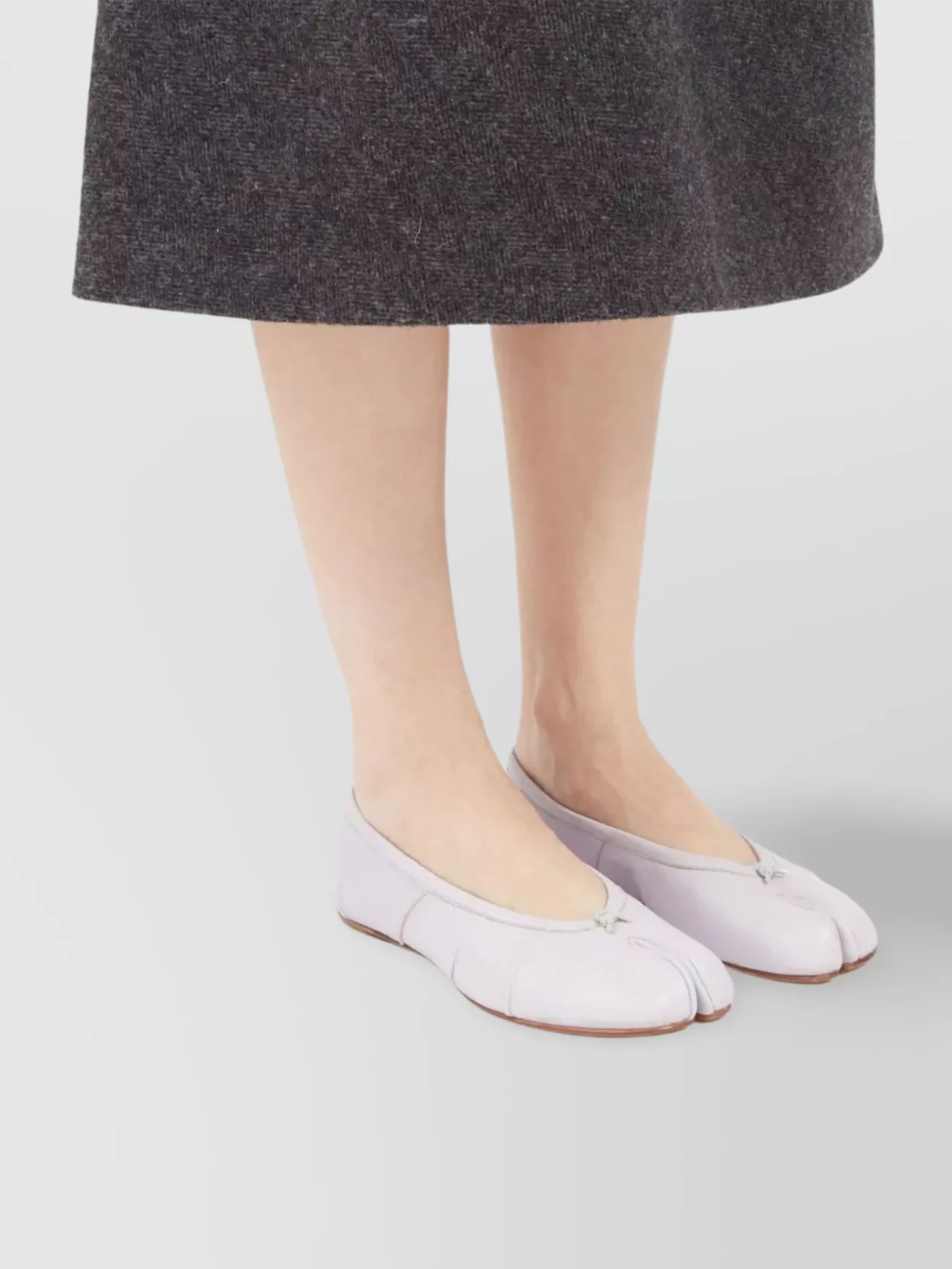 Maison Margiela Slip-On Tabi Toe Ballerina Shoes With Bow