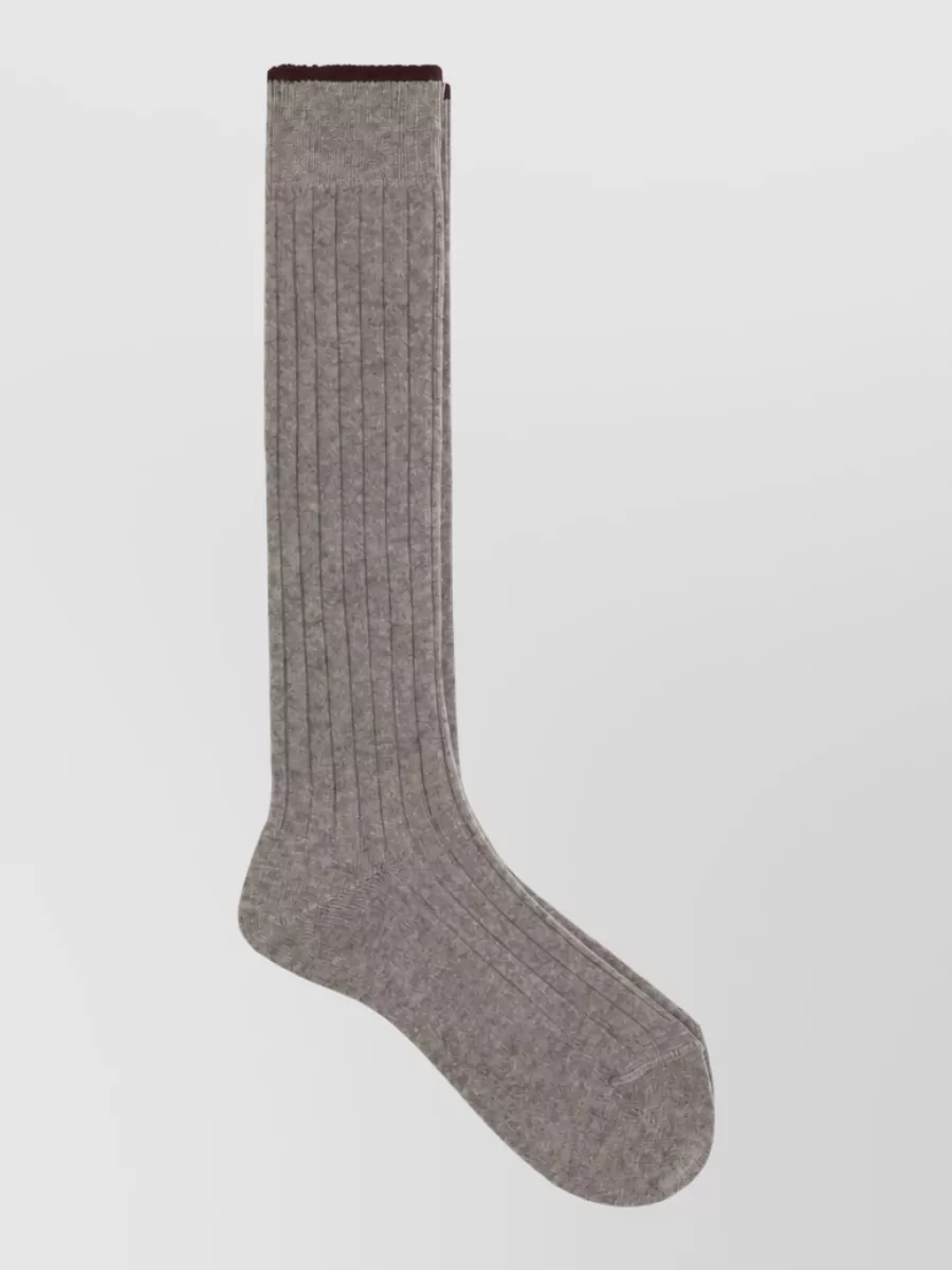 Brunello Cucinelli ribbed cashmere knee-high socks