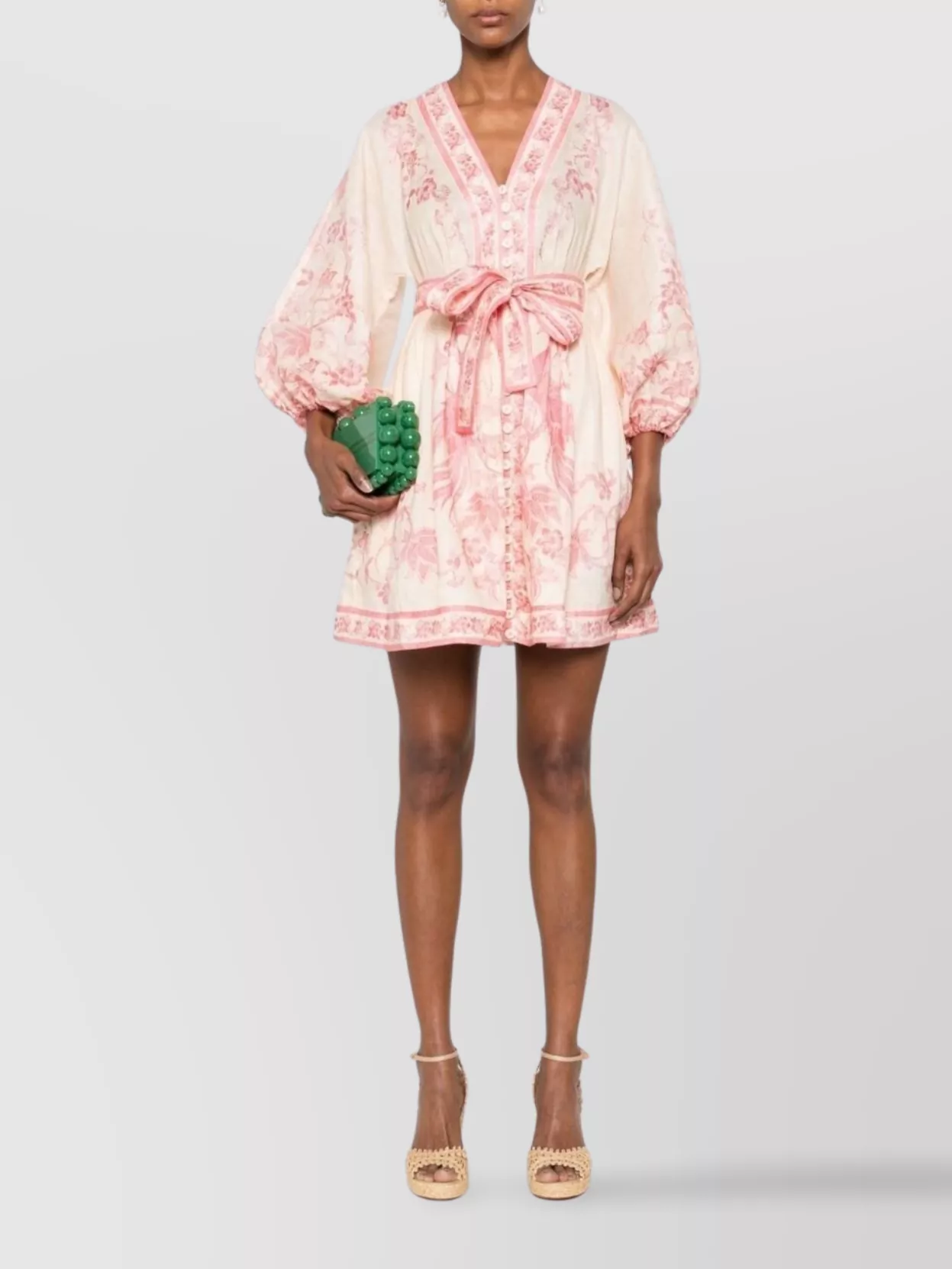 ワンピース ZIMMERMANN Frill cotton short dress with floral print ワンピース ZIMMERMANN Frill cotton short dress with floral