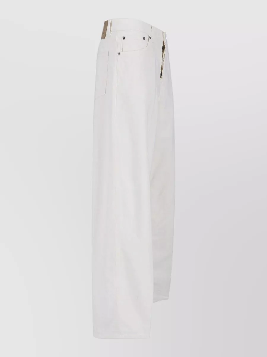 Haikure Wide Leg Trousers Belt Loops Side Pockets