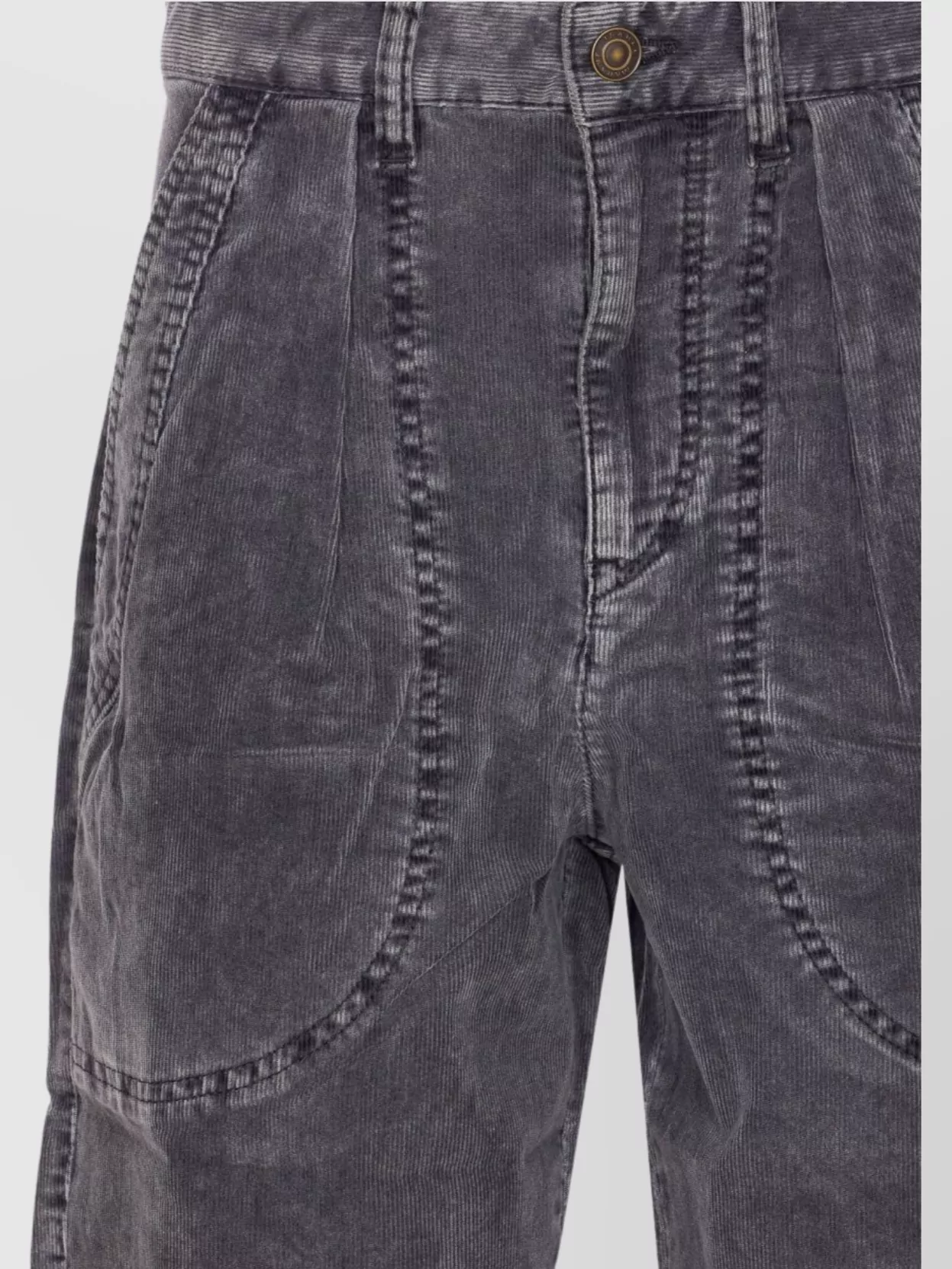 Isabel Marant Étoile Vintage Onyta Corduroy Trousers Pockets In Black