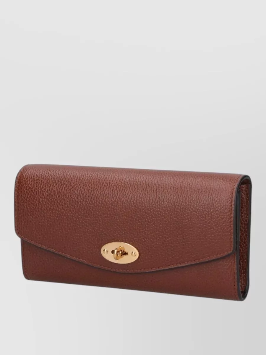 Mulberry Textured Purses And Cardholders With Gold-tone Hardware In Brown