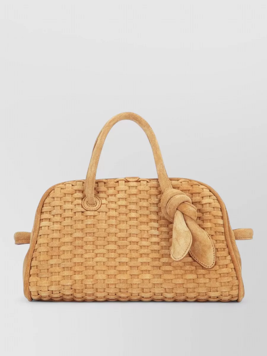 Jacquemus Structured Tote Bag Woven Top Handle Knot