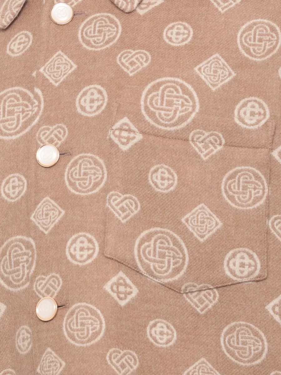 Casablanca Wool Monogram Shirt Jacket