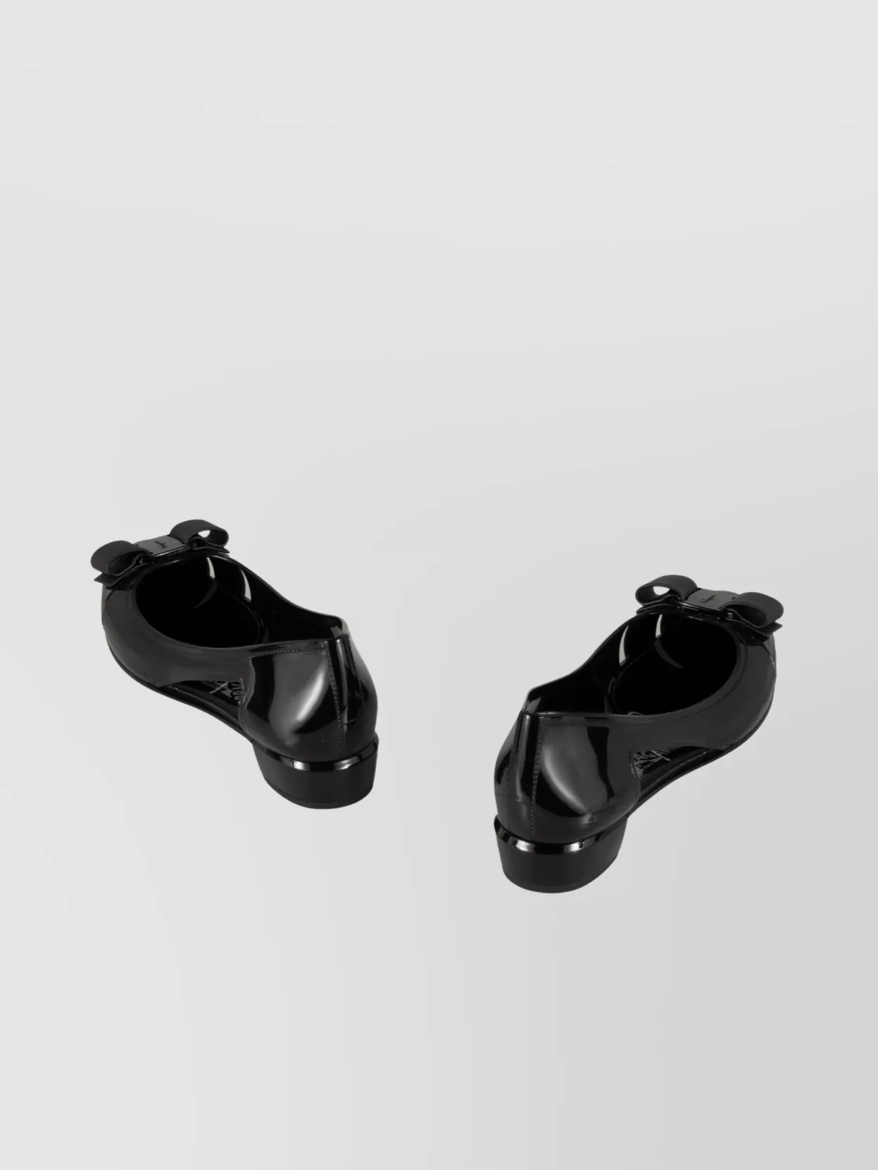 Ferragamo Glossy Cutout Ballerina Flats