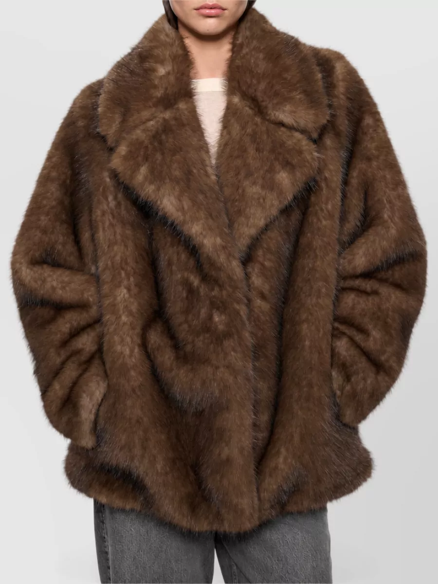 Stand Studio Faux Fur Relaxed-Fit Coat