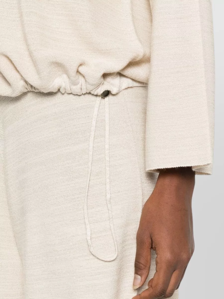 Fabiana Filippi Hooded Silk Blend Top Long Sleeves