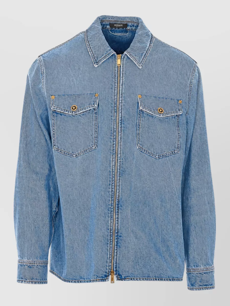 Versace denim zipped shirt