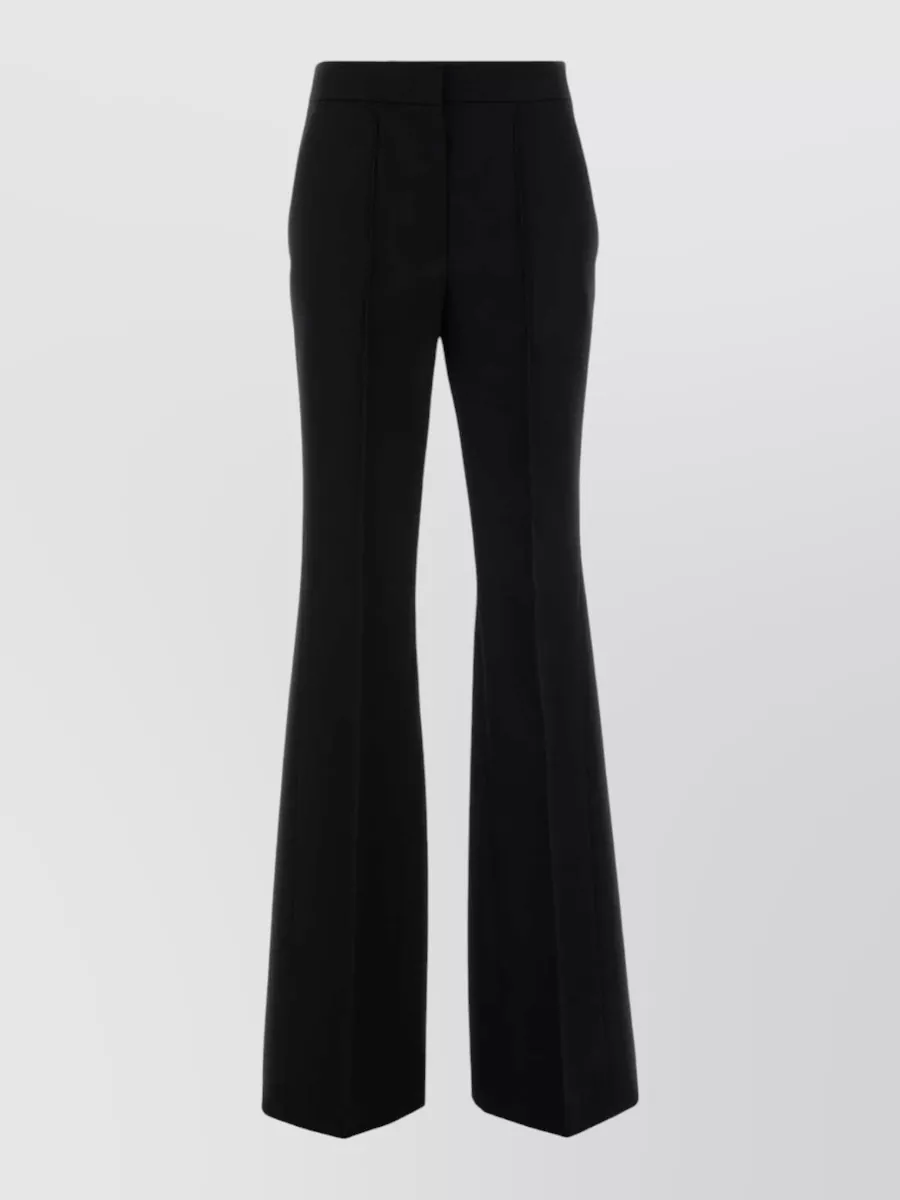 Jil Sander Flared Trousers With Seam Detailing And Pockets In Black