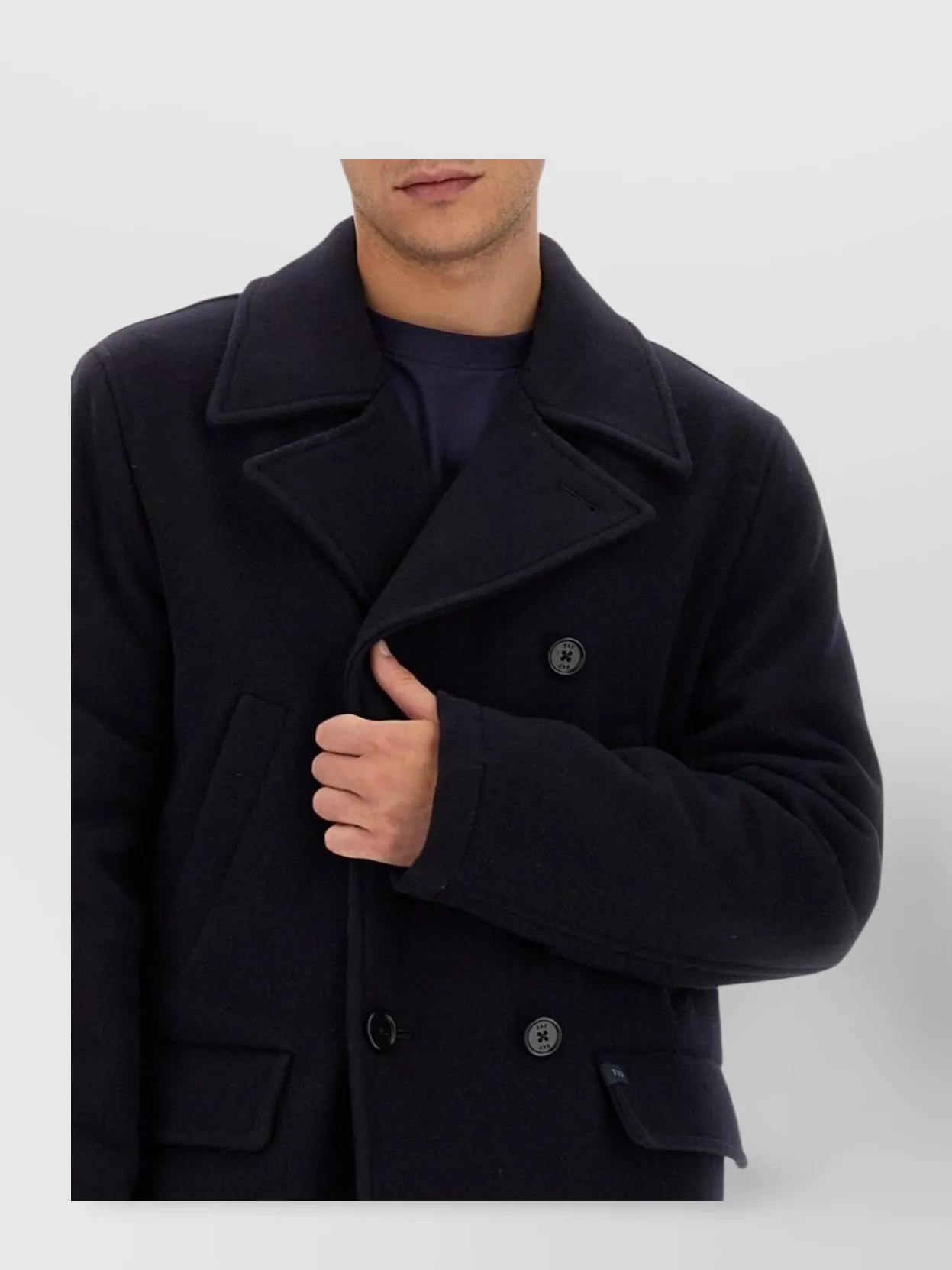 Fay Tailored Wool Coat With Double-Breasted Design