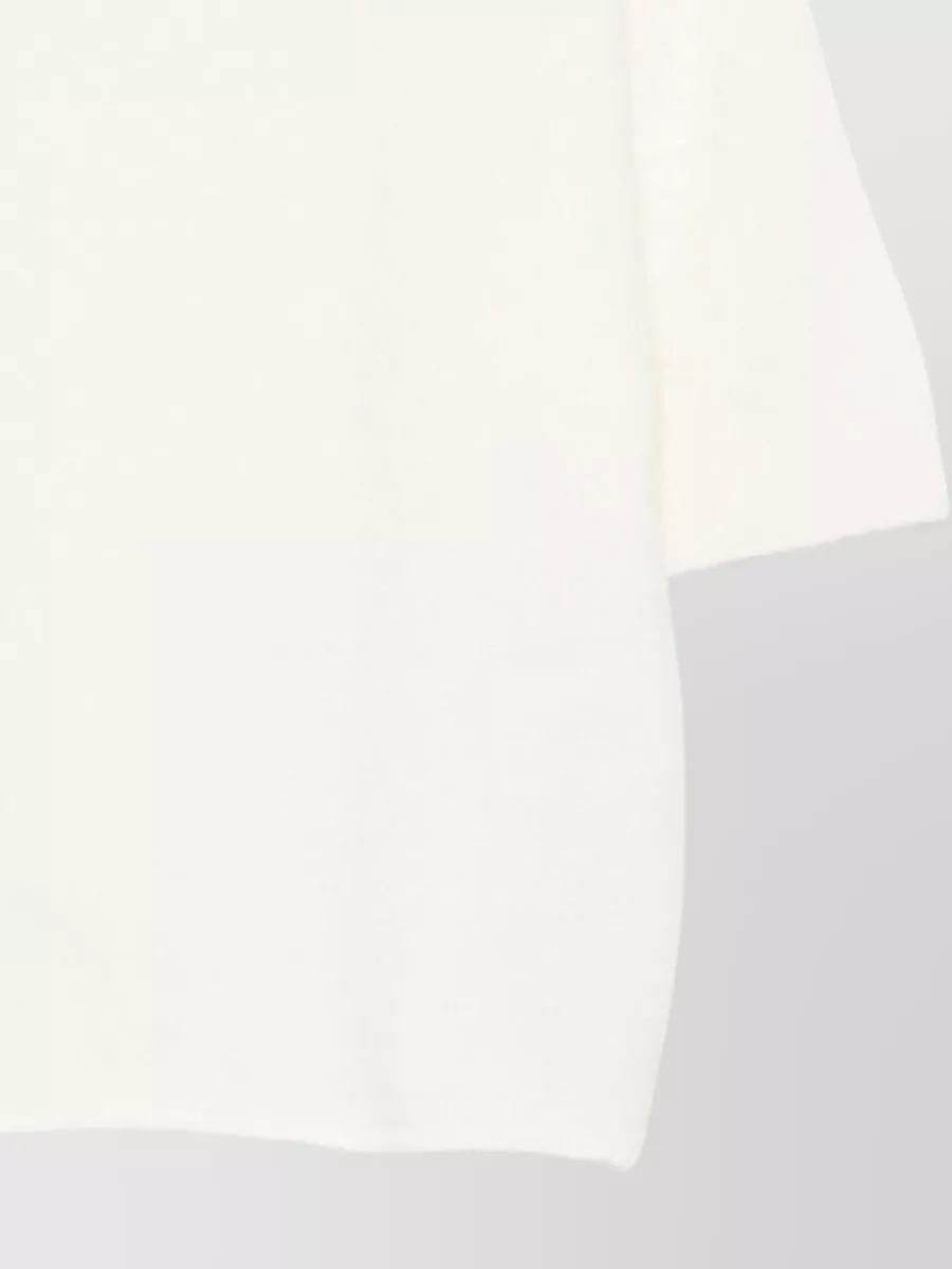 Closed Fine-Knit Wool Alpaca Short-Sleeve Crewneck Sweater