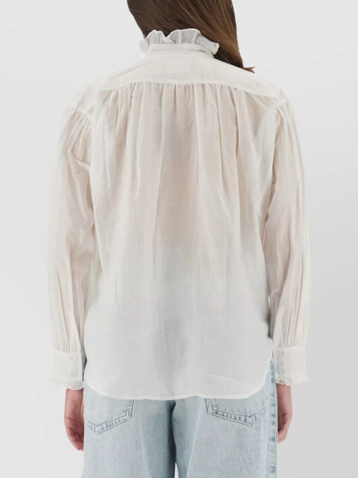 Isabel Marant Etoile Ruffle detail sheer fabric long sleeve
