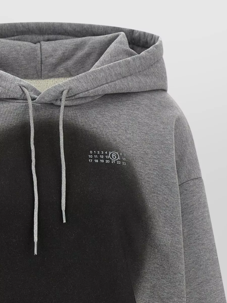 Mm6 Maison Margiela Numeric Logo Spray Hoodie Drawstring Hood