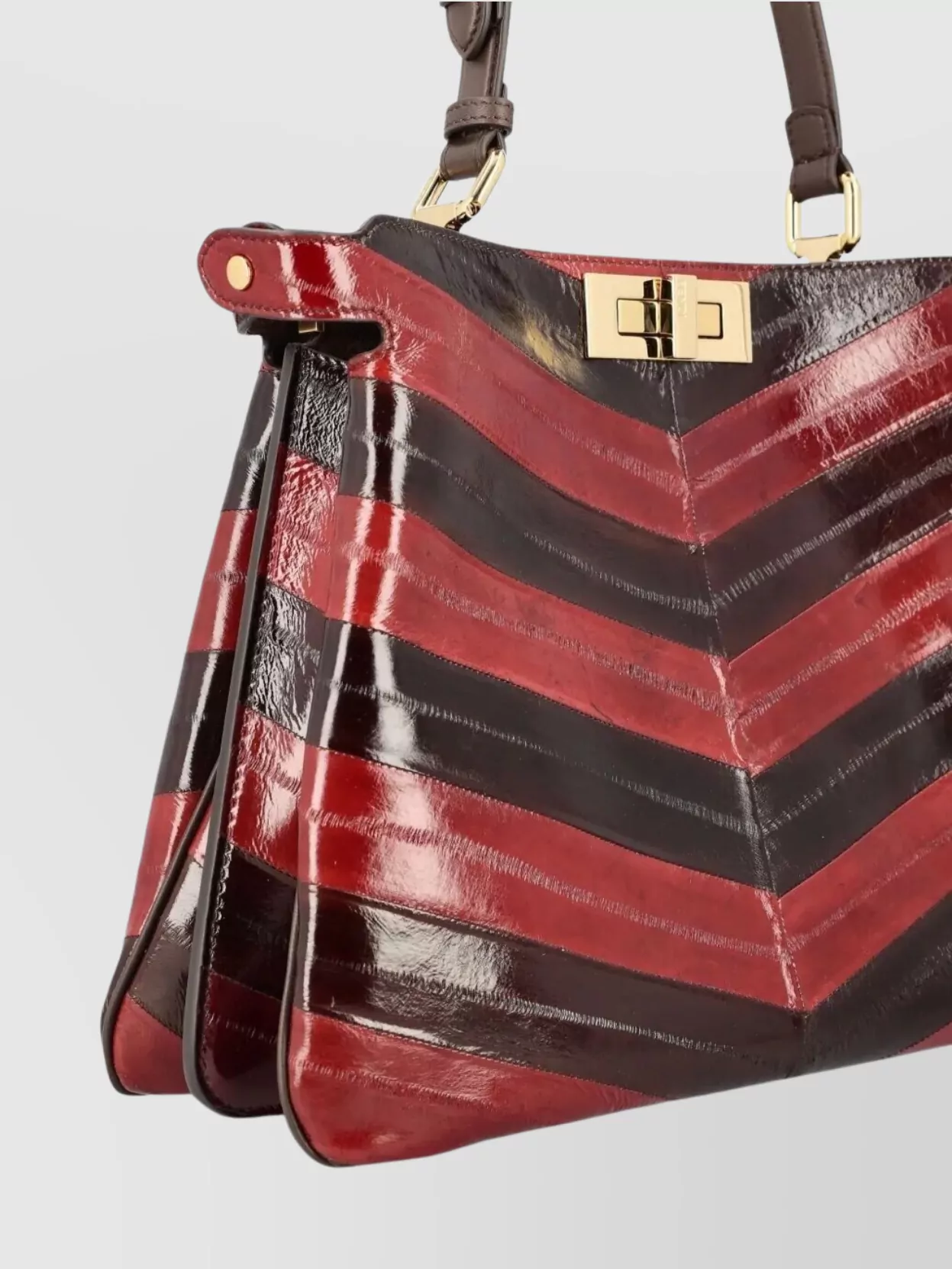 Fendi Medium Two-Tone Leather Tote Bag