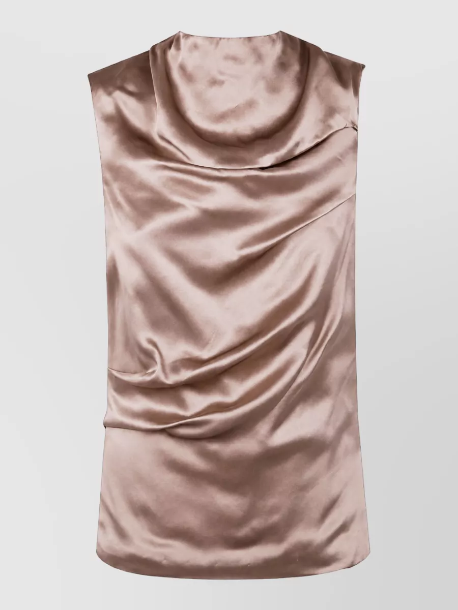 Entire Studios Silk Tank Top In Brown