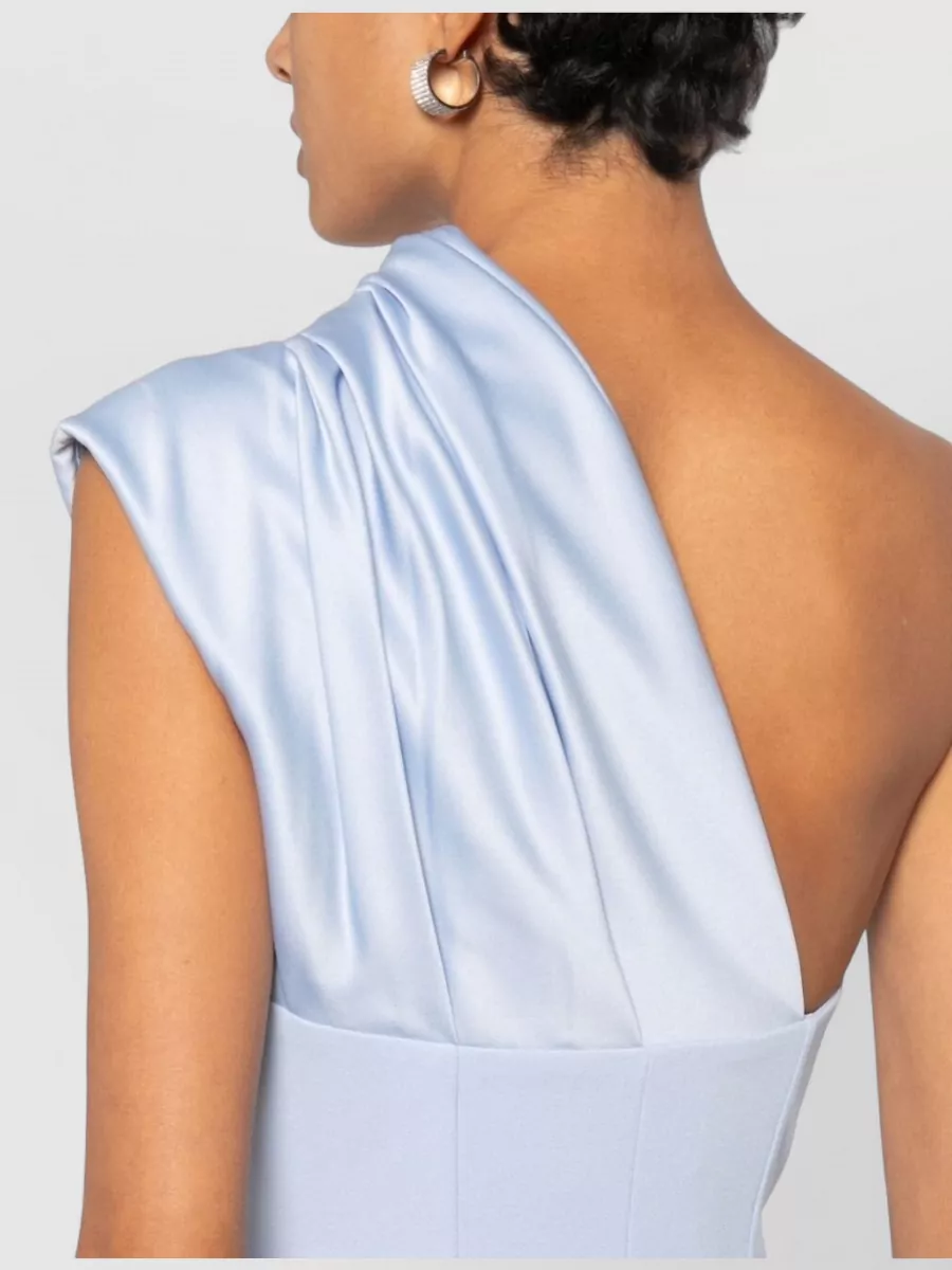Solace London Draped One-Shoulder Sleeveless Maxi Dress