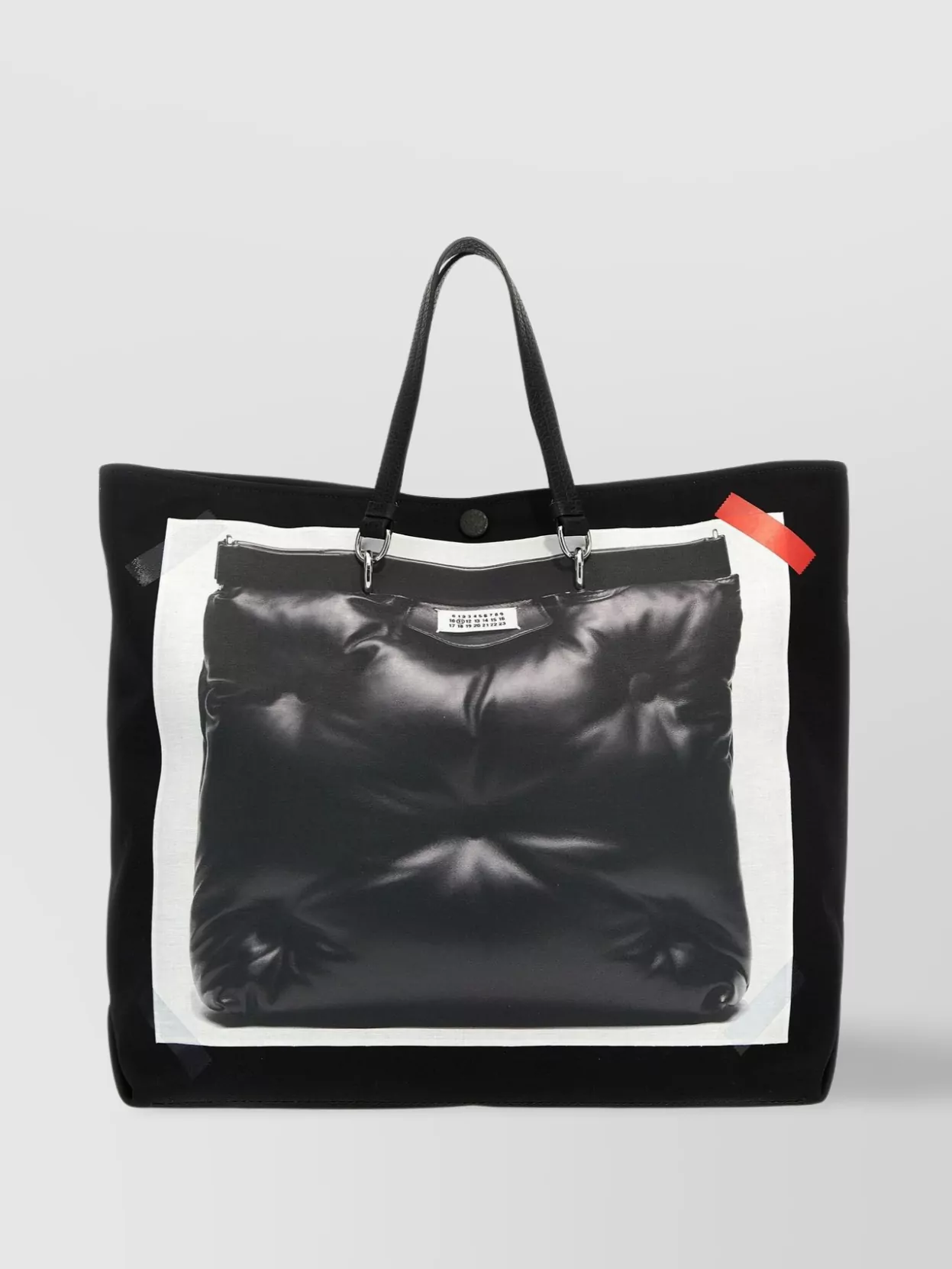 Shop Maison Margiela Medium Tote Bag With Trompe L'oeil Design