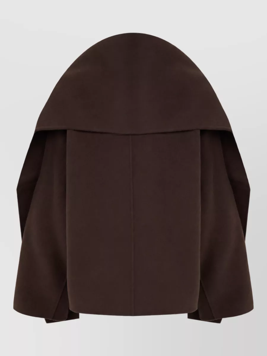 S Max Mara Wool Kimono-Sleeve Cape
