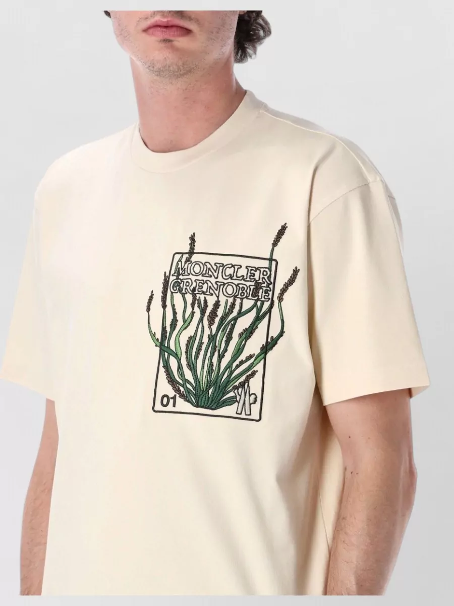 Moncler Grenoble Cotton Crew Neck Short Sleeve T-Shirt