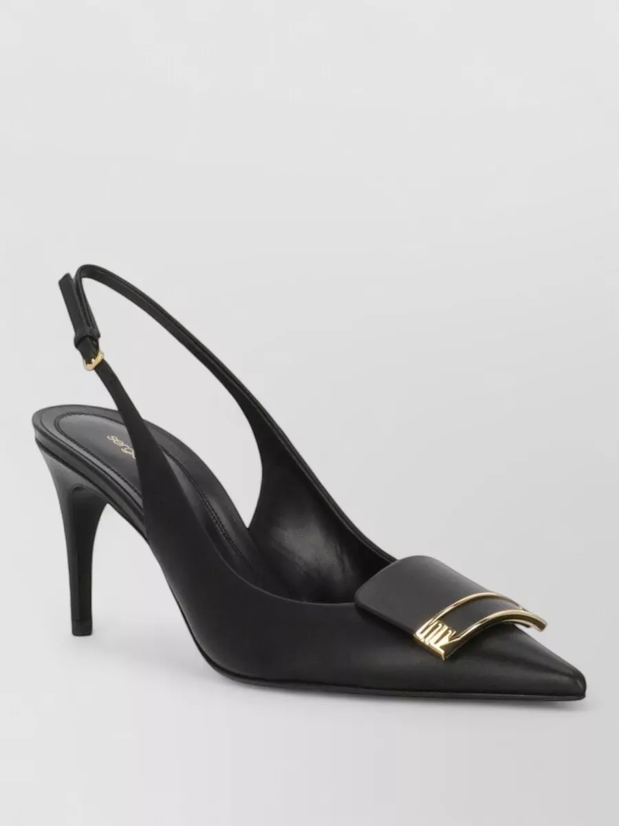 Sergio Rossi leather slingback pumps