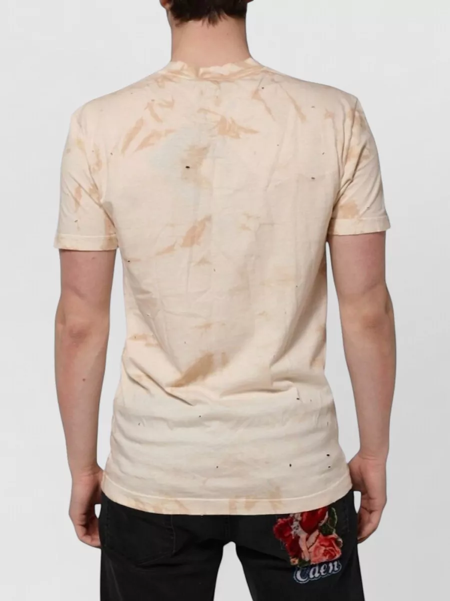 Dolce&Gabbana Cotton Logo Print Short Sleeve V-Neck T-Shirt