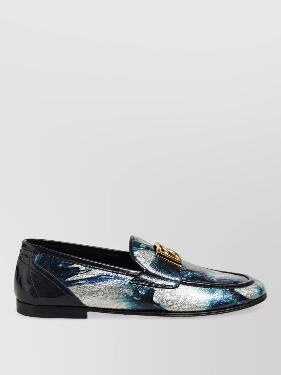 Dolce&Gabbana Metallic Leather Monk Shoes