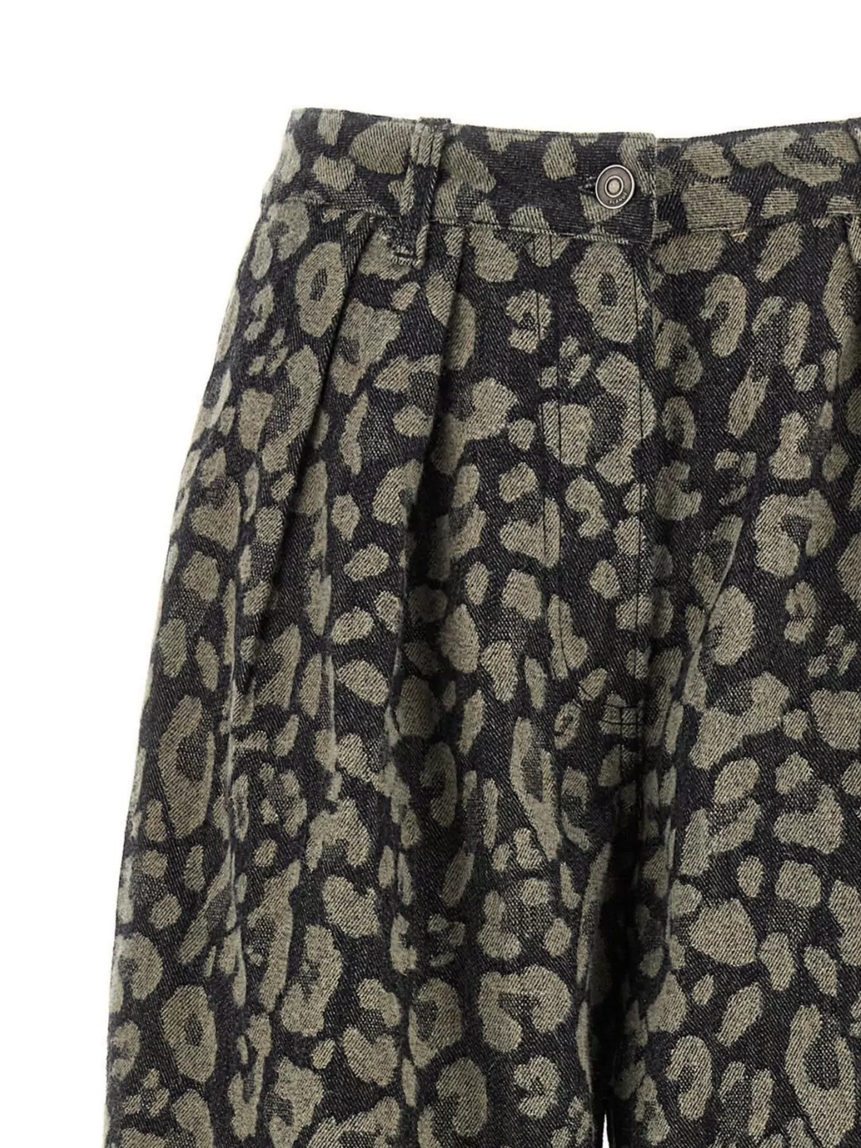 Alanui Wide-Leg Animal Print Trousers With Belt Loops