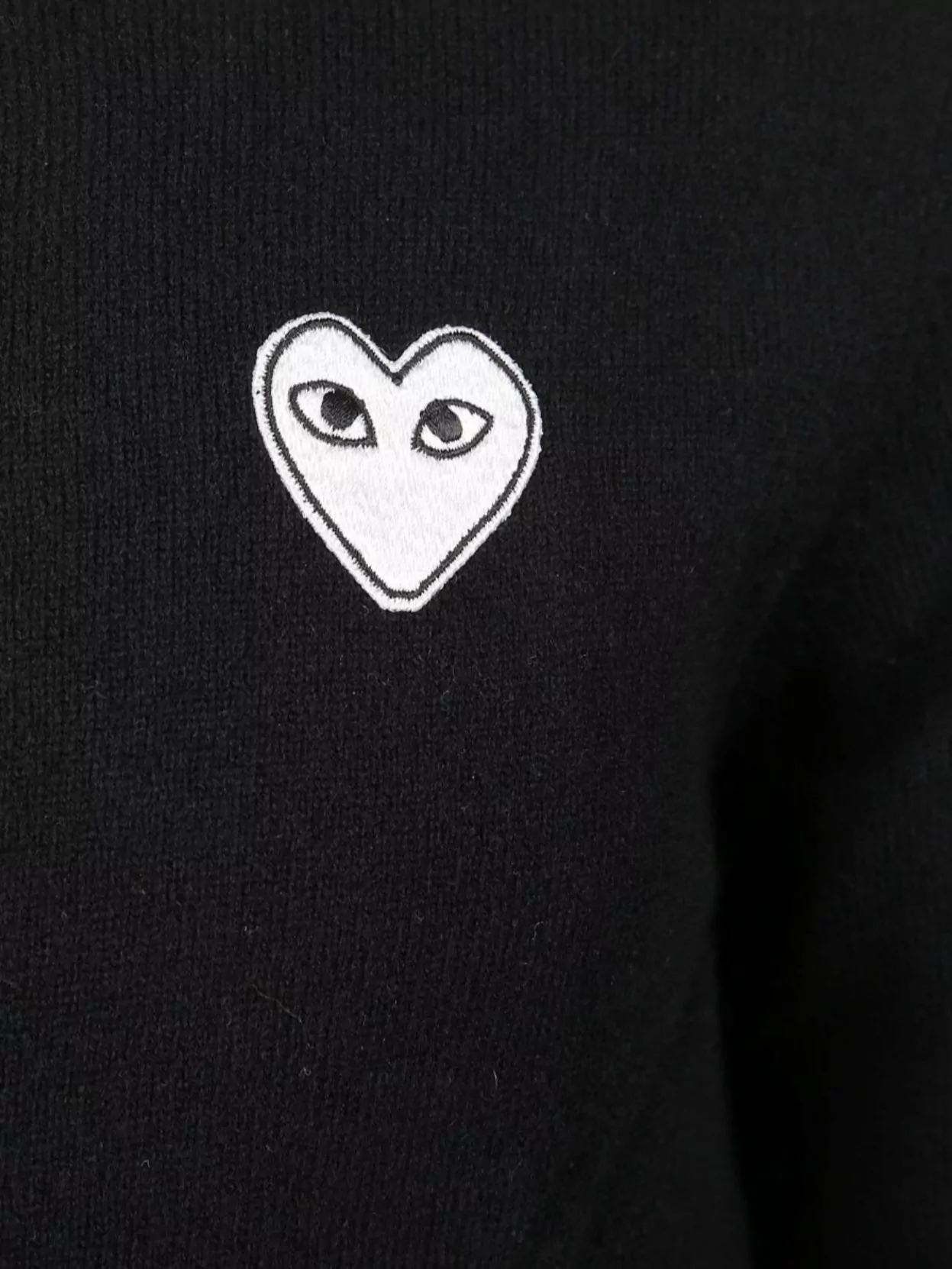 Comme Des Garçons Play Long Sleeve Cardigan Ribbed Cuffs