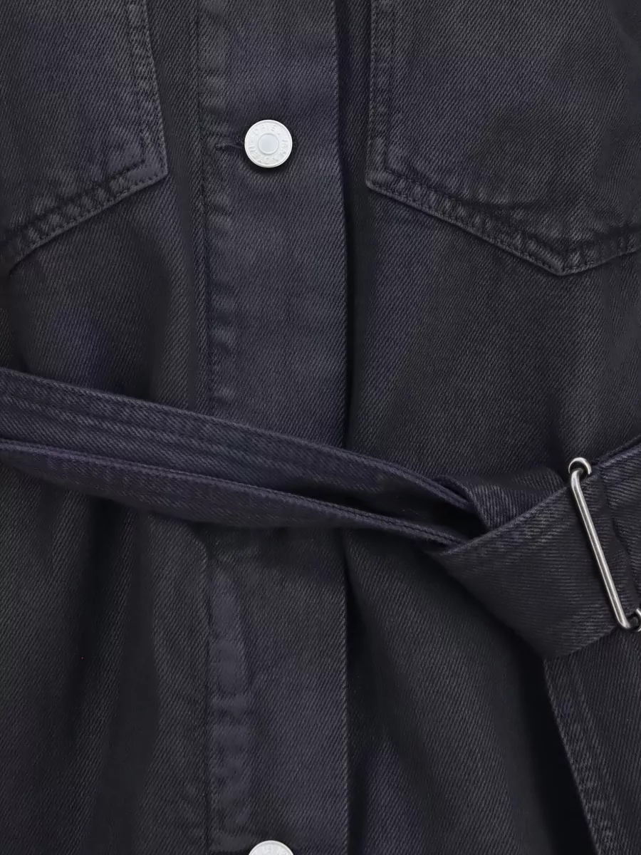 Dries Van Noten Cropped Denim Belted Jacket
