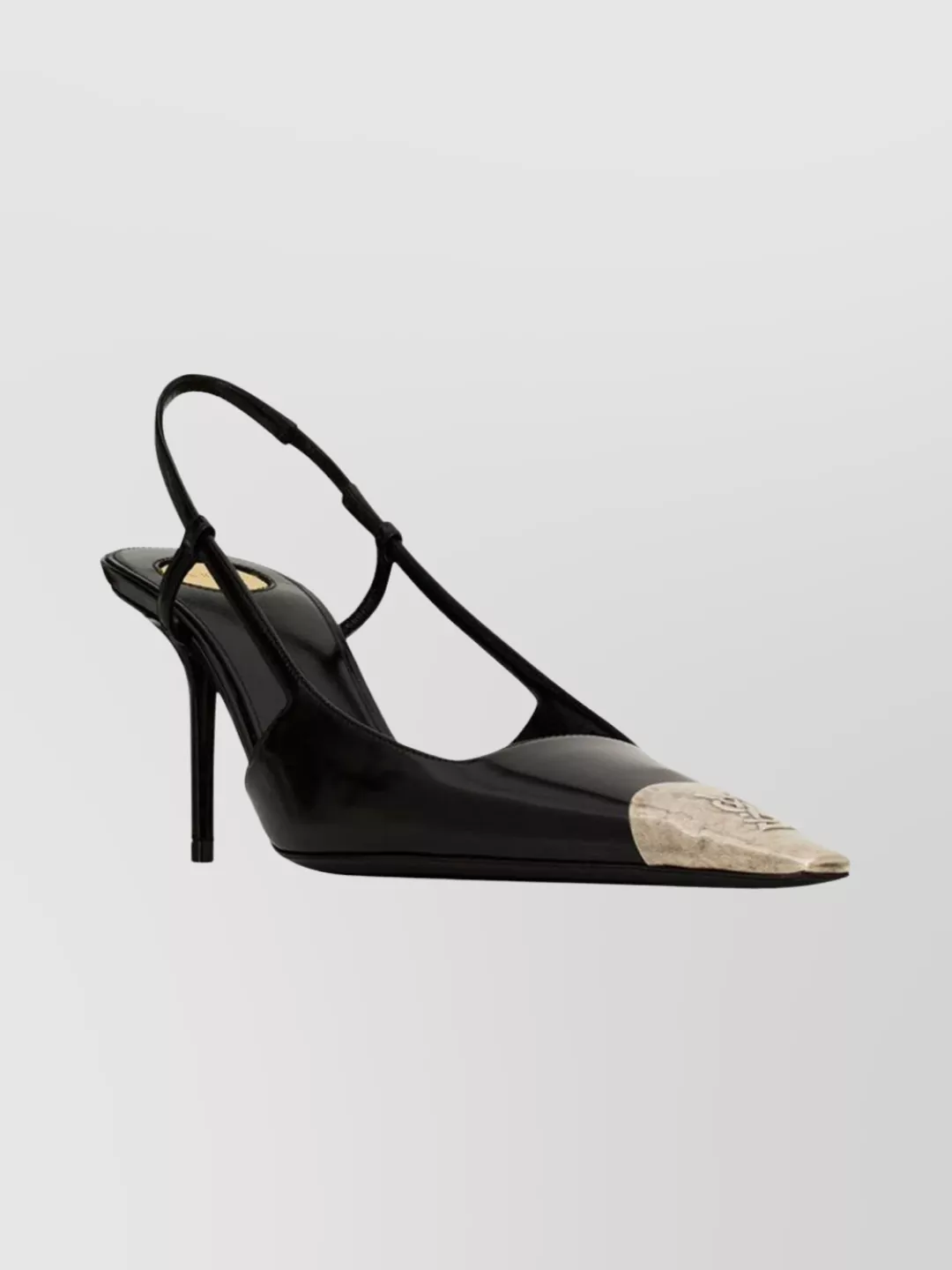 Saint Laurent Two-Tone Slingback Pumps Pointed Toe