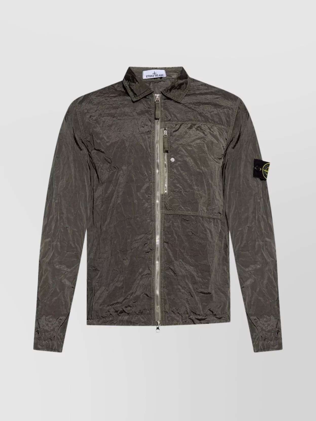 Stone Island Casual Jacket With Chest Pocket And Zip-Fastening