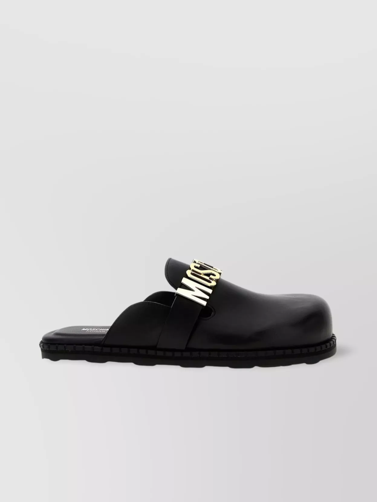 Moschino Round Toe Flat Sole Mules