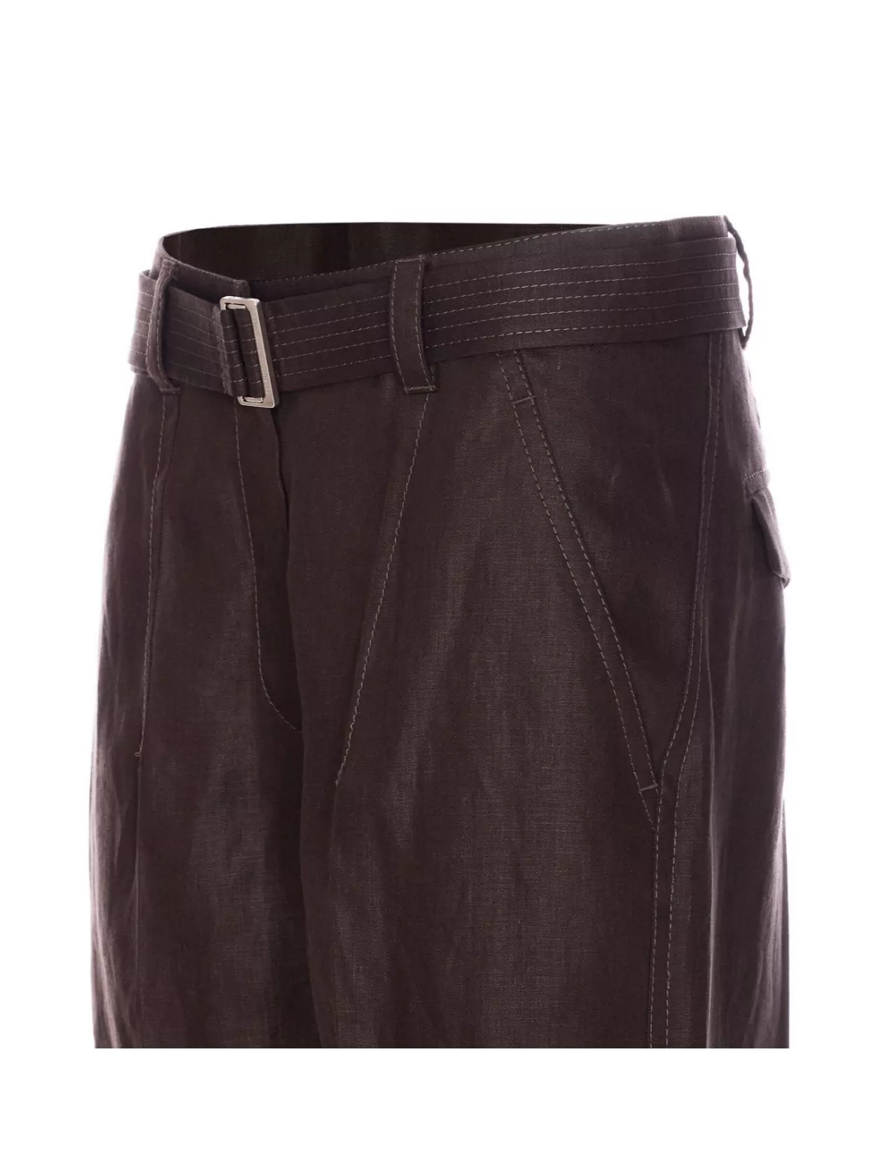 Brunello Cucinelli Trousers With Buckle Detail And Side Pockets