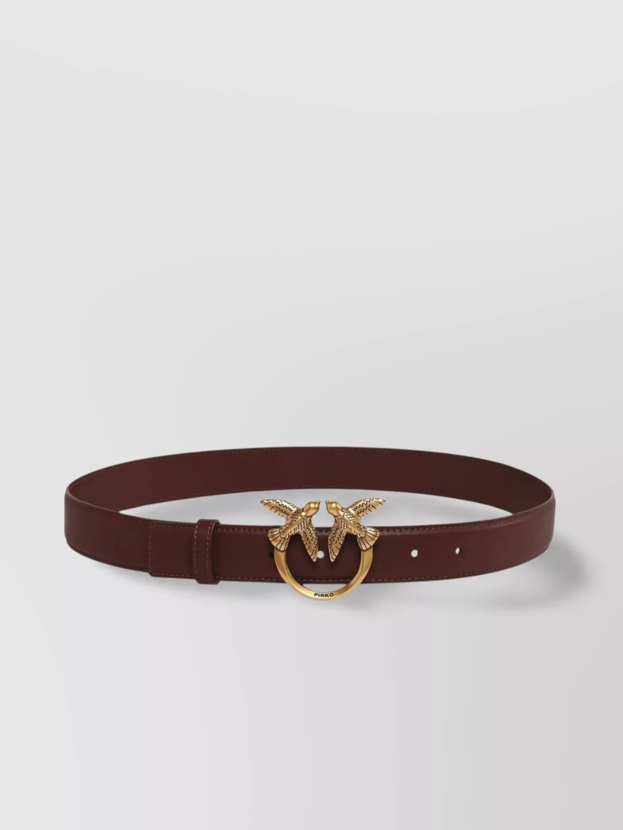 Pinko Bird Buckle Love Berry Belt