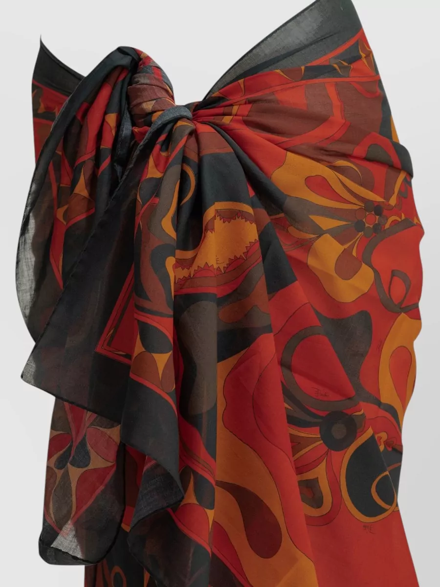 Pucci Cotton Floral-Print Sarong